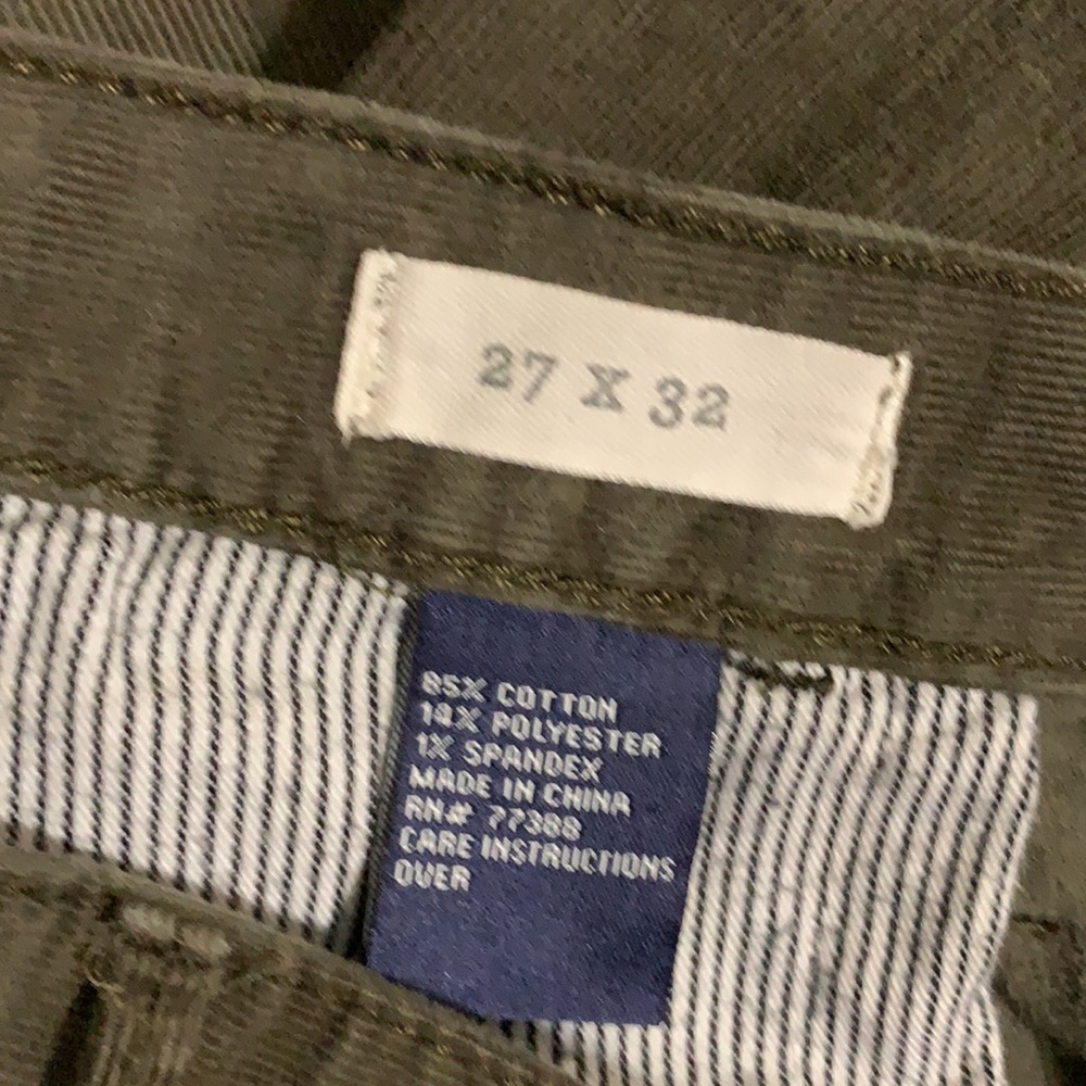 MADEWELL Olive Green Corduroy Skinny Pants Jeans Size 27 - Picture 8 of 10